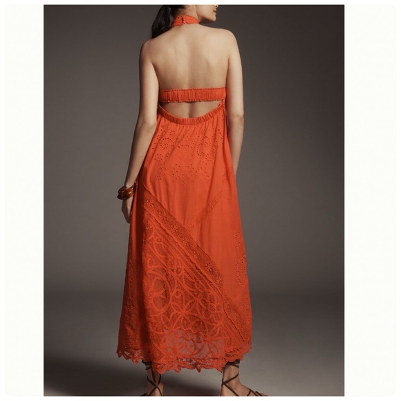 NWT Anthropologie Halter Cutwork Lace Dress, XS - Picture 6 of 17